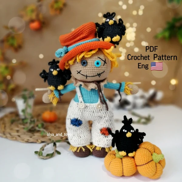 Crochet Cow With Pumpkin Pattern