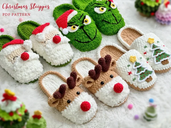 Crochet Grinch Slipper Pattern