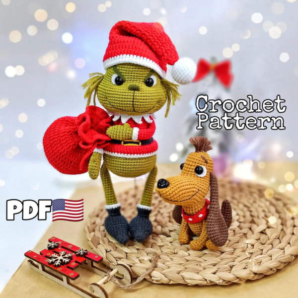 Grinch Max Crochet Pattern Ornament