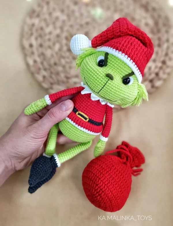 Grinch Max Crochet Pattern Ornament - Image 5